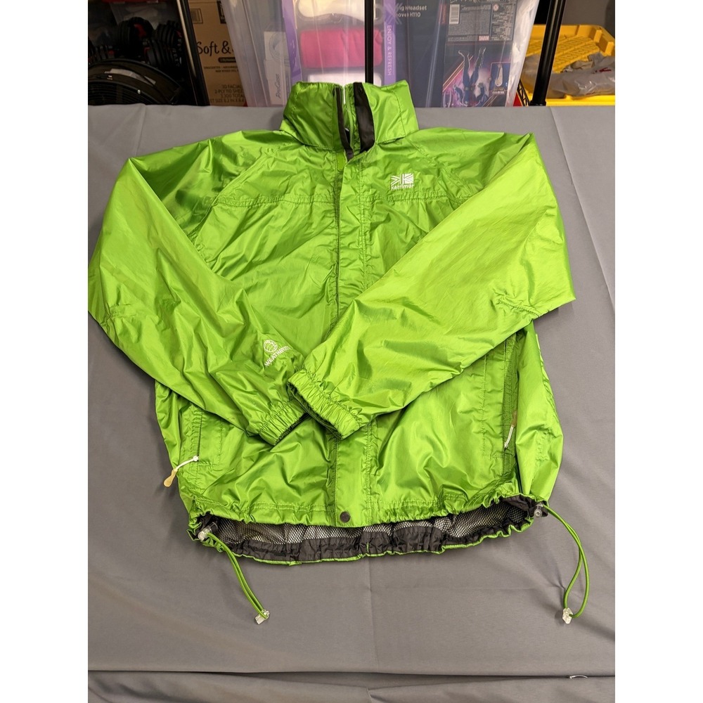 Karrimor Weathertite Outdoor Jacket Mens Lime Green Waterproof Shell 442058, L - Picture 11 of 14